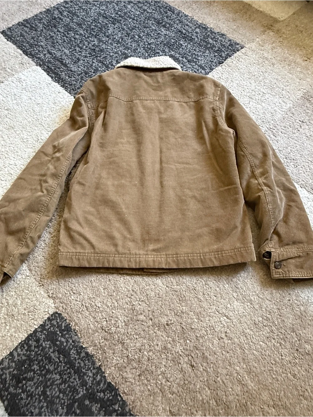 American Rag Men’s Tan Corduroy Sherpa Collar Small Jacket